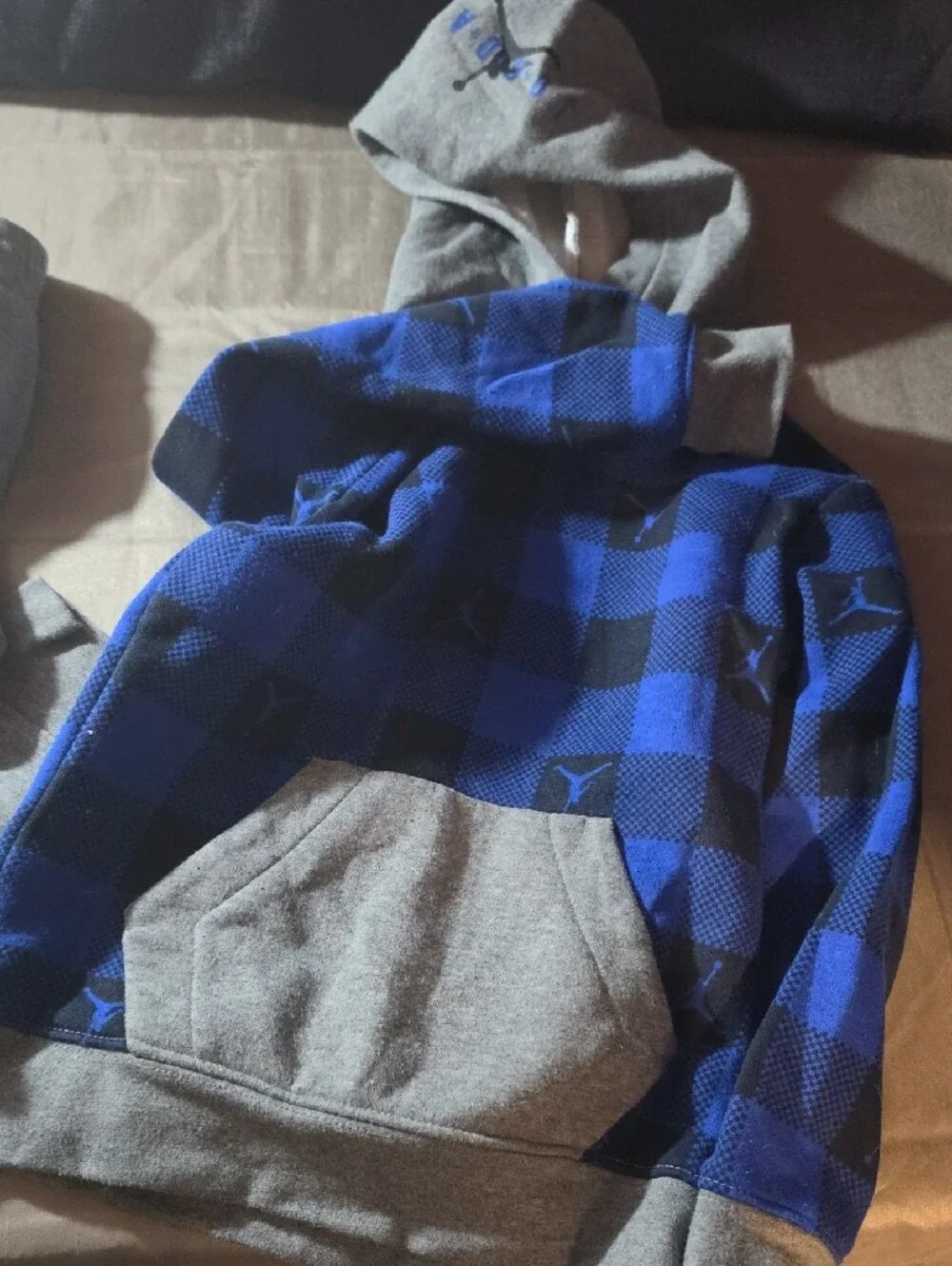 Jordan Mixed Hoodies in Black, White, Blue, Gray, Red Accents